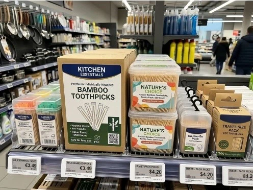 Retail-ready toothpick bulk packaging and eco-friendly options for supermarkets and global distributors from a direct China factory. Retail-ready toothpick bulk packaging and eco-friendly options for supermarkets and global distributors from a direct China factory.
